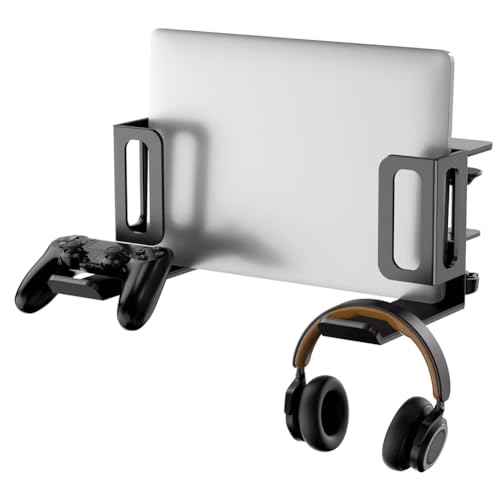 Support vertical ordinateur portable pour bureau sans perçage noir
