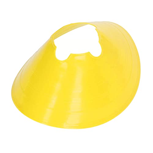 Cones for Sports Training, Sports Cones Soccer Cones with High Flower Mouth 10PCS 8cm PE Soccer Disc Cones Large Marker Disc Training Corner for Basketball, Football (Yellow)