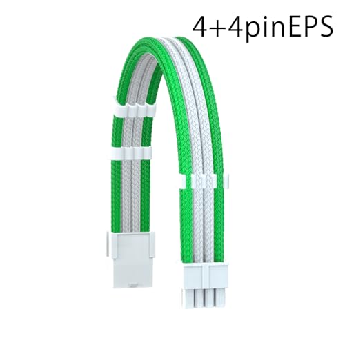 Kit câble d'alimentation d'extension PSU 16 AWG vert blanc pour GPU CPU - 4