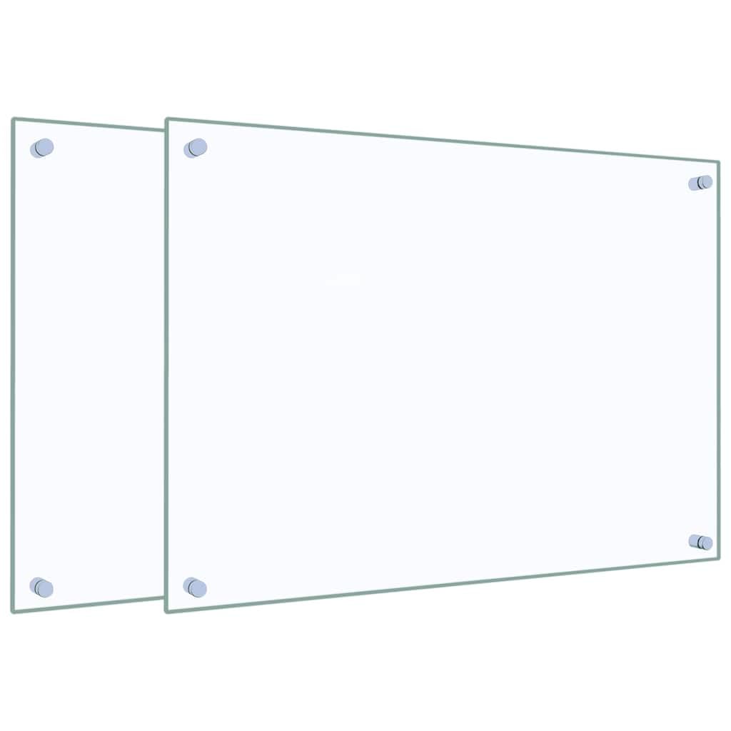 Generisch Küchenrückwände 2 STK. Transparent 70x50 cm Hartglas,Heim Garten,Küche Esszimmer,Küchenhelfer -utensilien-3315790