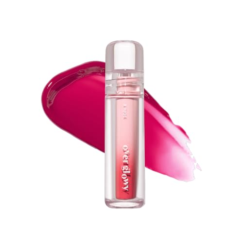 Image of ETUDE Over Glowy Tint #5 Blushed Cherry | Non-Sticky Vegan Lip Tint | Moisturized & Long-lasting Lip Gloss | Daily Lip Stain for Dry Lips, Korean Makeup, K-beauty