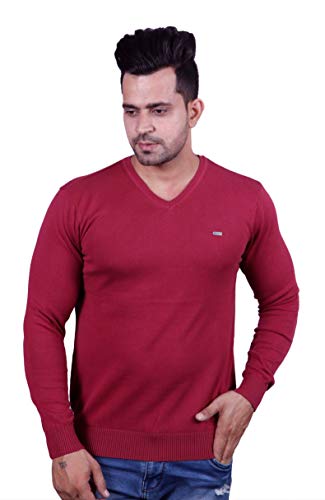 Image of GODFREY V Neck Full Sleeve Sweater for Man Winter Pullover