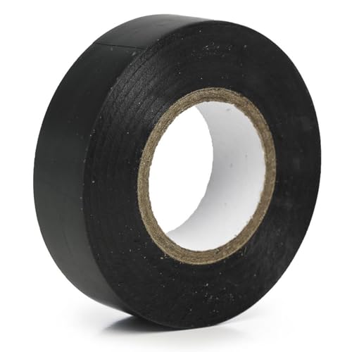 1 Roll Black Duct Tape, Multiple Use Easy Tear Waterproof Tape for Electric Wiring Projects, Repairs and Electrical, 18M x 18MM