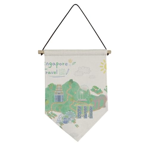 Carte de voyage Singapour pour décorer un salon art déco chic