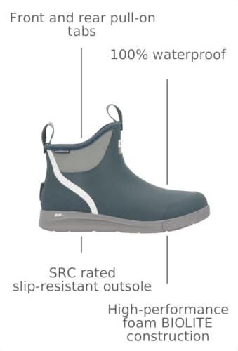 Image of XTRATUF 6 inch Men's Ankle Deck Boot Sport - 30% Lighter, 100% Waterproof Rubber Fishing Footwear - Non-Marking, Slip-Resistant Outsole - Moisture-Wicking Liner