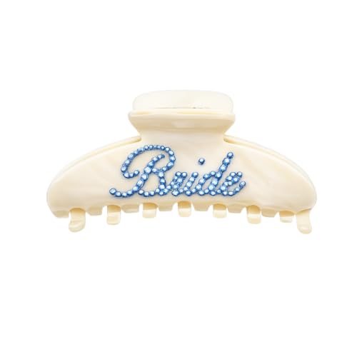 The RPZL Premium Acetate Big Hair Accessory | Oversized Claw Clip for Thick and Thin Hair | Stylish Hair Jaw for Women and Girls (Bride Cream)