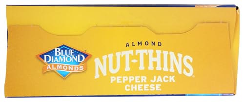 Image of Blue Diamond Almonds Nut Thins Cracker Crisps, Pepper Jack Cheese, 4.25 Ounce