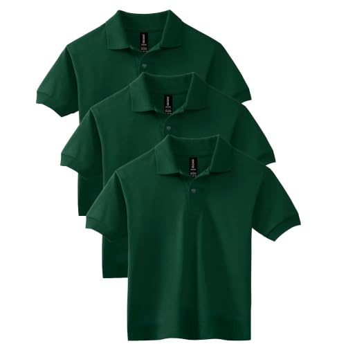 Image of Gildan Kids' DryBlend Short Sleeve Polo, Style G8800b, 3-Pack