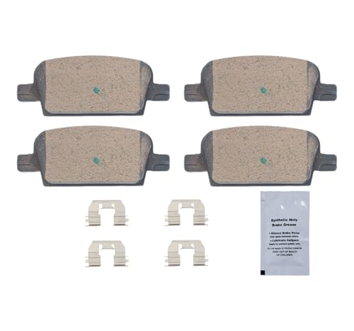 Image of HUSCH D1921 Rear Ceramic Brake Pads Kit Fit For Chevrolet Malibu 2016-2022 | Clean Wheels, Quiet, Short Braking Distance, Responsive Braking, Long Service Life, for Various Weather, Road Performance