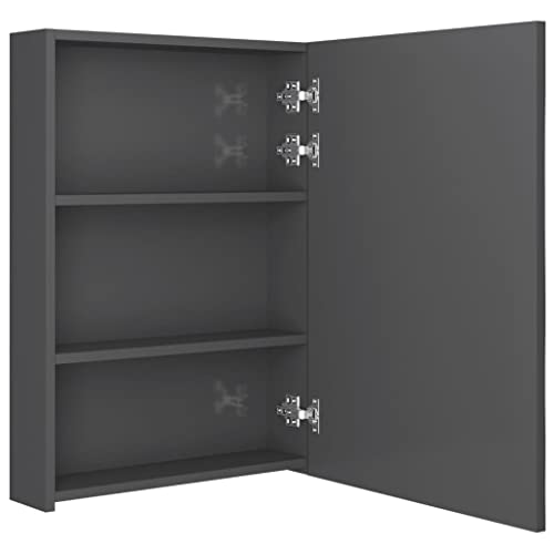 vidaXL-Armario-de-Bano-con-Espejo-LED-Aseo-Inodoro-Muebles-Mobiliario-Tocador-Botiquin-Almacenamiento-Estante-Decoracion-Gris-Brillante-50x13x70-cm vidaXL-Armario-de-Bano-con-Espejo-LED-Aseo-Inodoro-Muebles-Mobiliario-Tocador-Botiquin-Almacenamiento-Estante-Decoracion-Gris-Brillante-50x13x70-cm