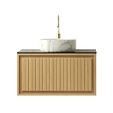 Utilisation intelligente de l'espace pour les petites salles de bains : ce lavabo suspendu crée un espace libre précieux et une sensation d'espace aérée grâce à son montage mural. Le grand tiroir entièrement extensible offre un espace de rangement caché, parfait pour garder les salles de bains compactes, les toilettes d'invités ou les appartements bien rangés et fonctionnels.