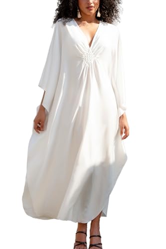 YouKD Women's Long Kaftans Maxi Dresses Boho Swimsuit Beach Cover Up Robes