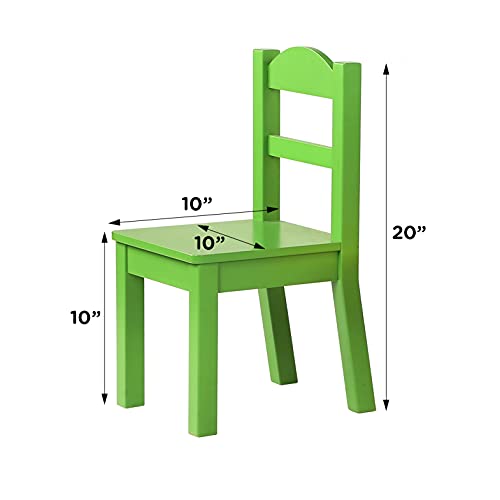 Image of Humble Crew Kids Table and Chair Set, Toddler Activity Table with 4 Chairs for Play, Crafts, Snacks & Learning, Wooden Kids Furniture for Playroom & Bedroom, White /Pastel
