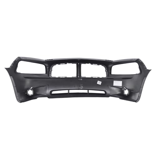 Image of FitParts Compatible with Dodge Charger 2006-2010 Front Bumper Cover | Primed, With Fog Light Holes, Sedan, Ready to Paint, OEM 4806179AE, CH1000461