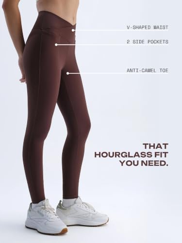 Image of CAVA Hourglass Snug Leggings for Women | V Waistband, Anti Camel Toe, Curved Back Seam, Deep Side Pockets, Sculpting ADPT Fabric