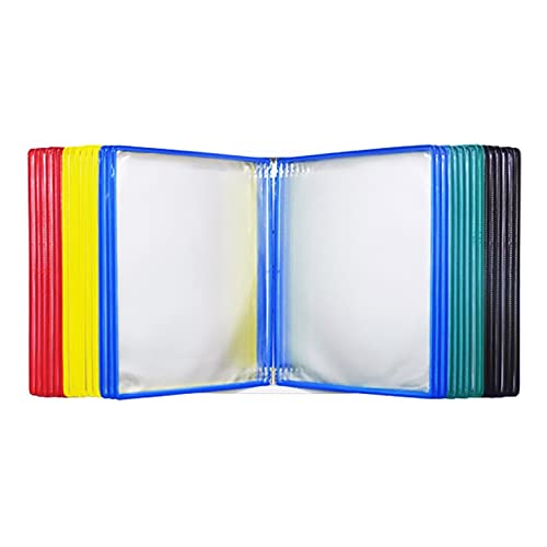 QSJY Referenzsystem Buchstabengröße, Katalog anzeigen doppelseitige Paneele, Dokumente Racks 60 Taschen (Color : Assorted Color-A4 Letter) Cover