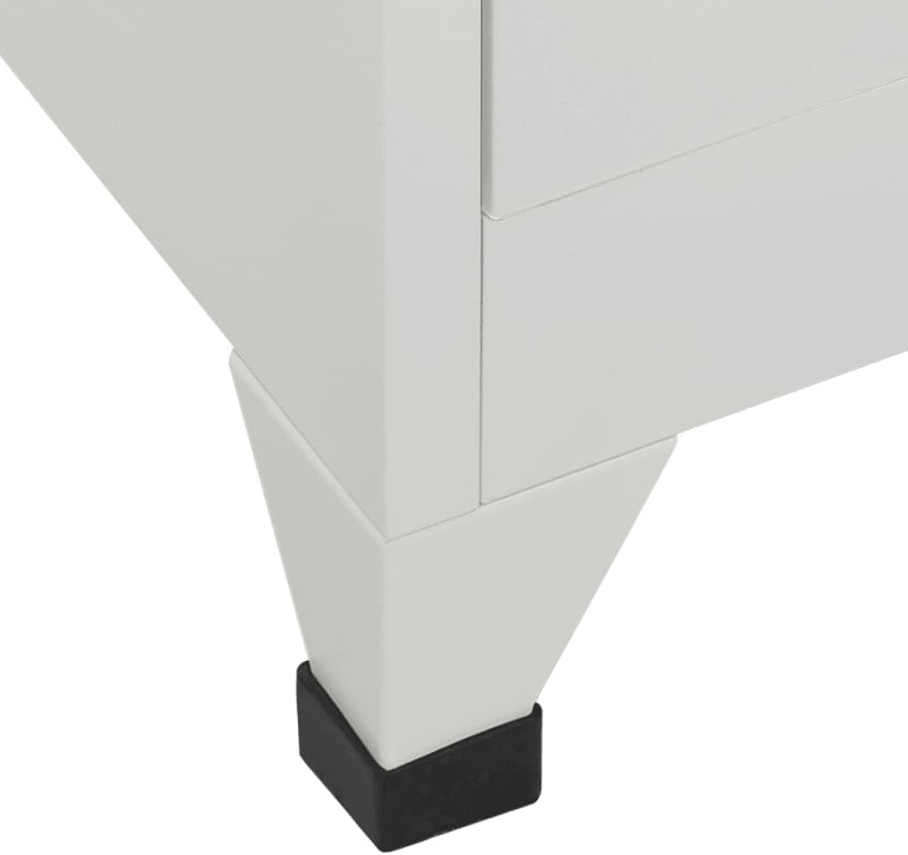 Industrial-Style Steel Metal Locker Storage Cabinet, Home, Office, Garage Metal Side Storage Cabinet, 35.4"x17.7"x 70.9",-978