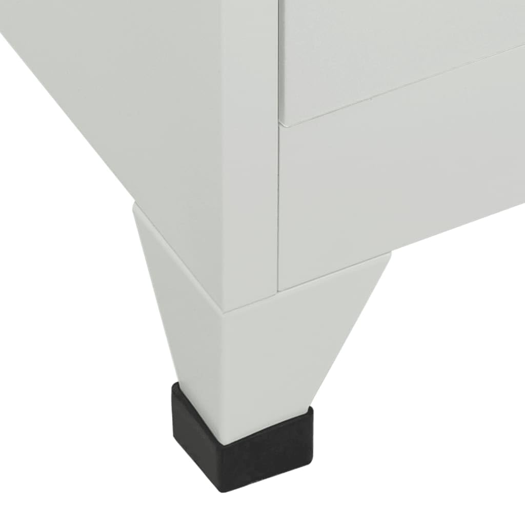 vidaXL Armadio a 6 Armadietti in Acciaio Grigio Mobiletto Ufficio Vestiario