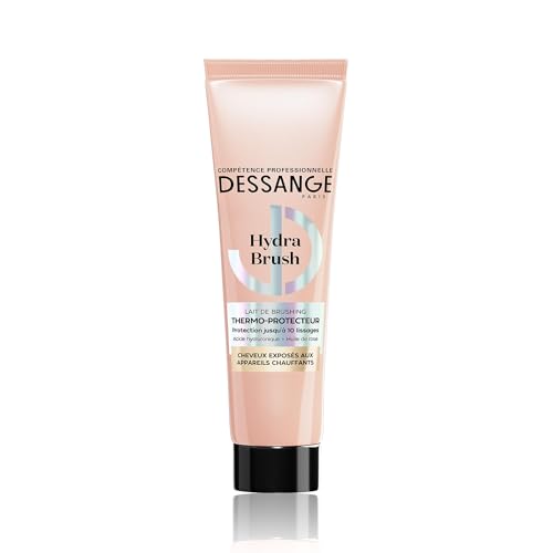 DESSANGE - Lait De Brushing Thermo-Protecteur Hydra Brush - Acide Hyaluronique & Huile De Rose - Hydrate & Protège - Cheveux Exposés Aux Appareils Chauffants - 140ml