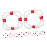 Juguete de anillo de natación: el mini salvavidas exquisitamente detallado es una decoración realista, adecuada para la decoración de la escena de la casa en miniatura, adornos de mini anillo de natación