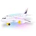 ArtCreativity Light-Up Airplane Toy with Bump & Go Action, Flashing LED Lights & Takeoff Sounds – Kids Airplane Toy with Moving Wheels – Fun Birthday Gift for Boys & Girls Ages 3-8