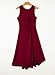Happy Sailed Women's Summer Sleeveless Ruched Waist Slim Fit A Line High Low Midi Cocktail Party Dress for Wedding Guest Fashion Women Clothing 2025 Burgundy Small