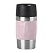 Emsa Travel Mug Compact Tasse Mug isotherme rose 0,3 L Isolation double paroi boissons chaudes café 3h fraîches 6h Acier inoxydable revêtement silicone N2160700
