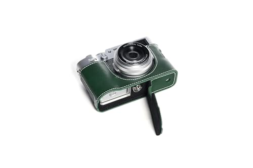 Demi-étui en cuir Fujifilm X100VI TP Original fait main vert luxe