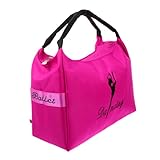 Sac de sport de ballet : il y a des poches de rangement externes des deux côtés du sac, qui peuvent stocker des bouteilles d'eau et des parapluies, sac de sport de danse