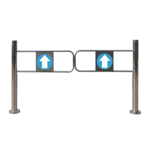 Porte de sécurité à double battant à fermeture automatique en métal pour supermarchés et entrepôts, portail d'accès unidirectionnel pour bibliothèques et zones panoramiques (150 x 97 cm)