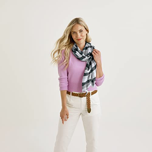 Vera Bradley Women's Lightweight Soft Fringe Scarf, Kingbird Plaid, One Size #TOP2