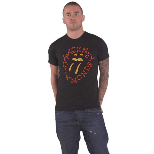 The Rolling Stones T Shirt Hackney Diamonds Negative Tongue Ufficiale Nero Size L