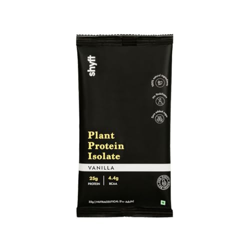 Image of Shyft Plant Protein Isolate Travel Pack | Vanilla (33g x 7 Sachets, Total 231g) | Pea & Rice Protein | 24g Protein | 4.2g BCAA | Easy to Digest | 5 Clean Ingredients | No Chemicals