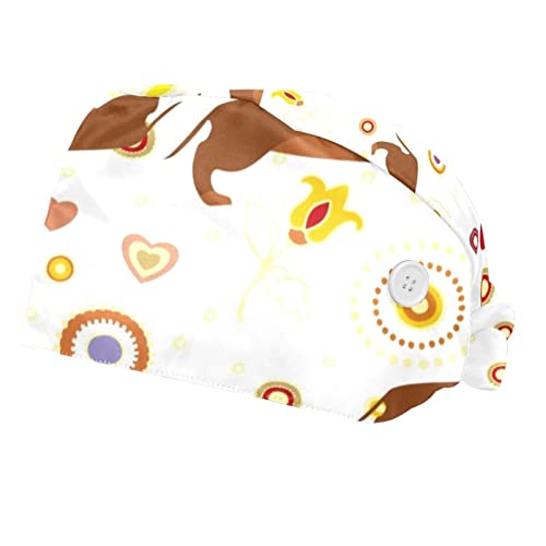 Chapeaux bouffants 2PCS JDEZ avec bandeau anti-transpiration pour le travail