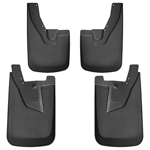 Image of Tecoom Custom Mud Flaps Splash Guards Fit for 2019-2023 Ram 2500 /3500 Trucks with OEM Fender Flares(not Power Wagon), Black Front and Rear Mud Guard Set of 4