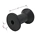 GHmarine 4 Inch Width Boat Trailer Black Molded Rubber Spool Roller - 5/8” Hole