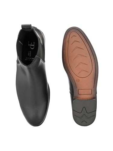 Image of EL PASO Men Faux Leather Casual Chelsea Boots