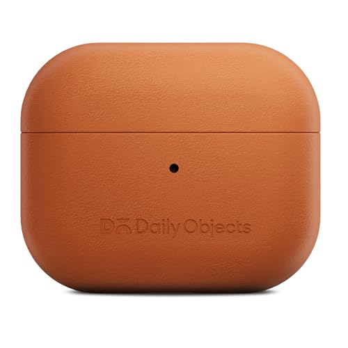 Image of DailyObjects Leatherite AirPods Case Cover Compatible with Apple Airpods Pro 2 | Durable Leatherite Material | Shock Resistant & Lightweight | Compatible Wireless Charging | Stylish Design - (Tan)