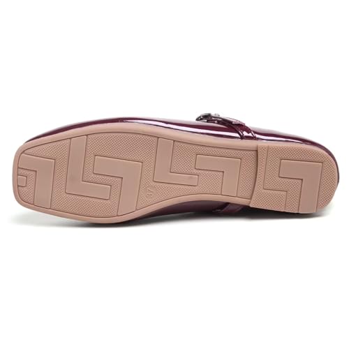 Image of LUXINYU Women's Slip on Flats,Classy Round Toe Solid Classic Mary Jane Ballet Dance Shoes Soft Comfortable PU Flat Shoes