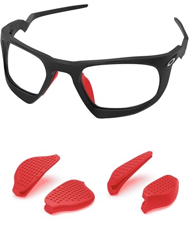 Image of PapaViva 2 Pairs Replacement Nose Pieces for Oakley Lateralis OO9431 60mm - Red