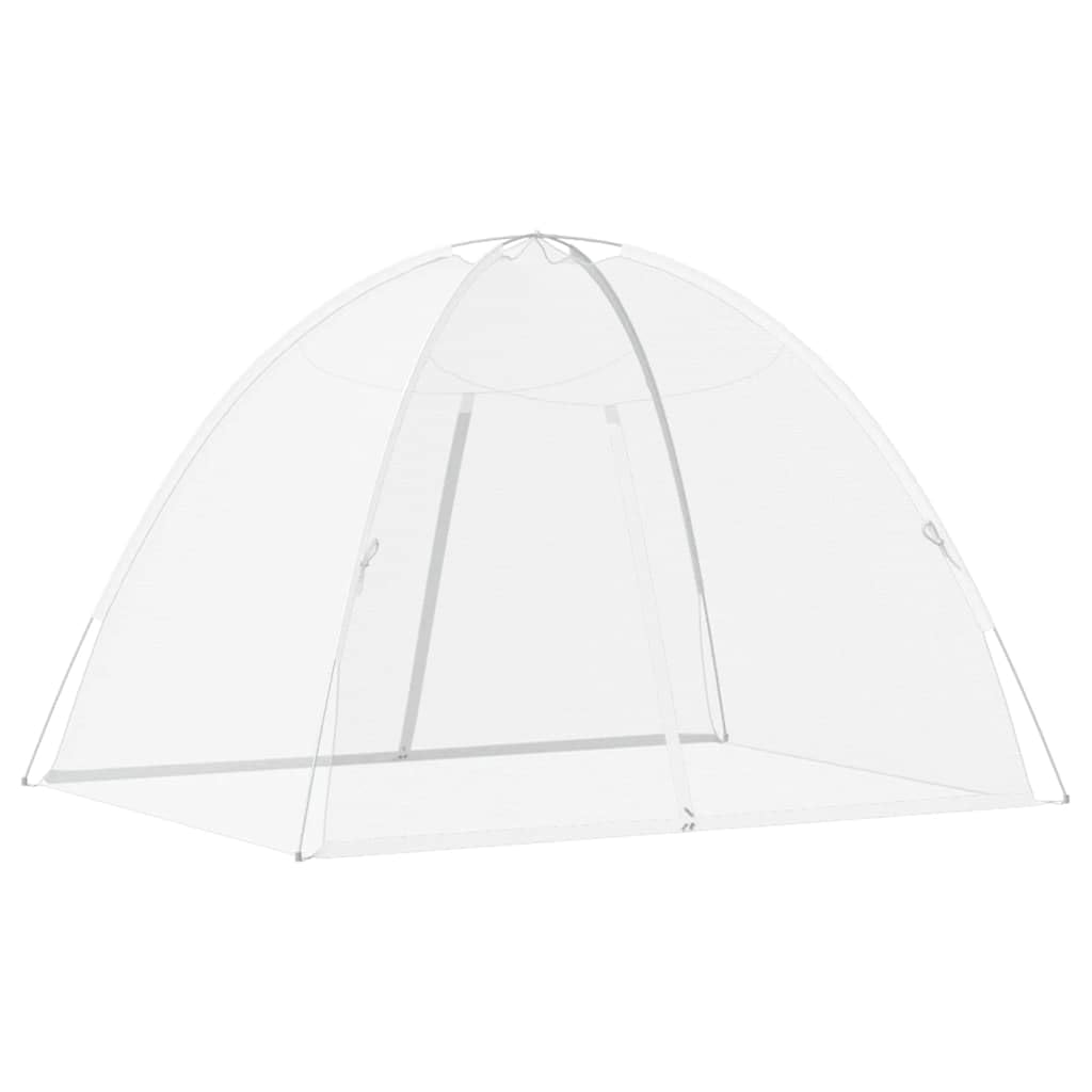Moustiquaire pour Lit, Moustiquaire Dôme Tente de Lit Pliable avec Portes 220 Maille Blanc 200x150x140cm