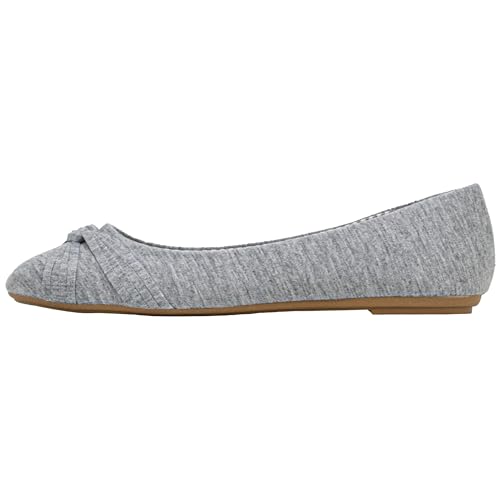 Fitters Footwear That Fits Grande Ballerine Femme Amy, Chaussures Mode Grande Taille, Ballerines Confortables, Amy 42 EU Grey