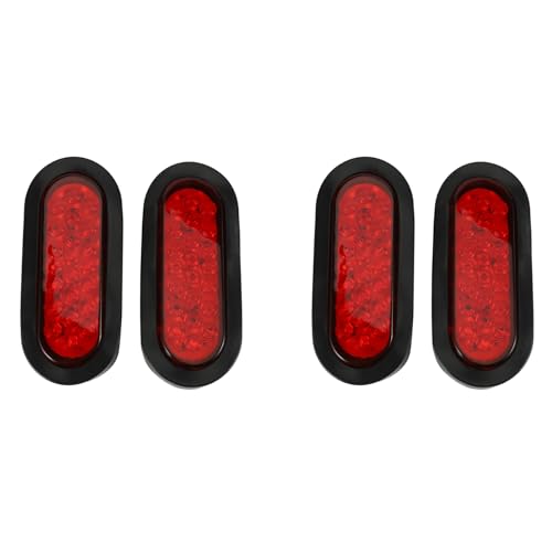 Feu de camion ovale rouge 22 LED feu de recul pour lumière de remorque 6 pouces transparent
