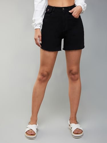 Image of Dolce Crudo Women's Regular High Rise Stretchable Denim Shorts