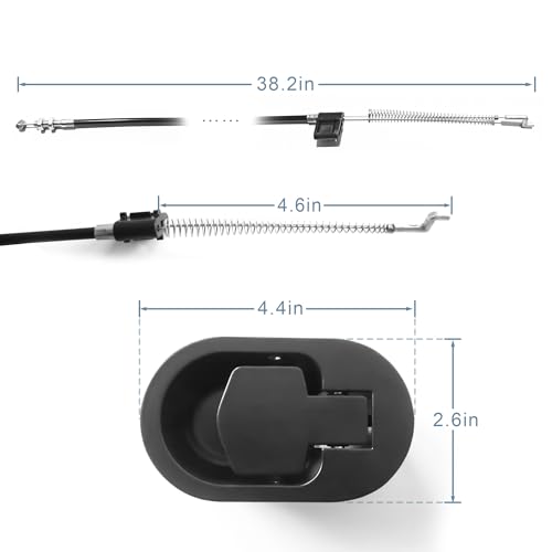 Replacement Metal Recliner Handle with Cable for Couch Sofa (4.8inch Exposed)