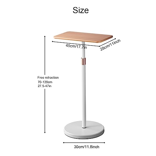 Supporto per computer portatile regolabile in altezza, ergonomico, portatile, per computer portatili e proiettori, base rotonda stabile