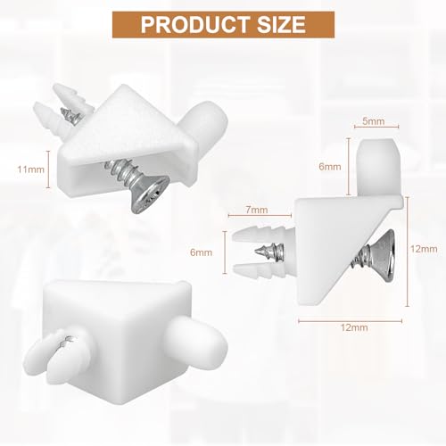 30 Stück Bodenträger 5mm Weiß #101558 passend als Ersatzteil für IKEA Regalbodenträger PAX, KOMPLEMENT Bodenhalter Weiß für die Reparatur von Schränken