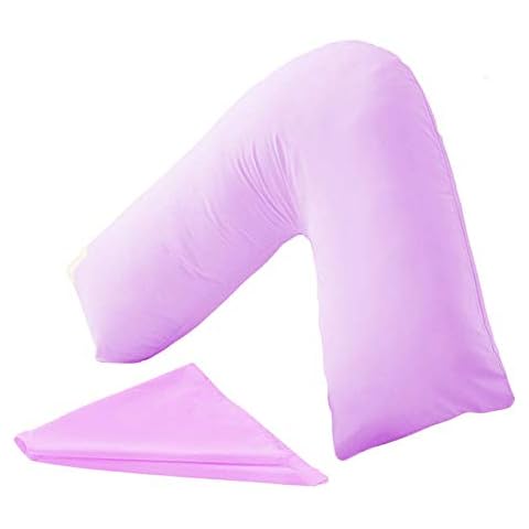 HOMES-LINEN Orthopaedic V-Shaped Pillow for Comfort Cover