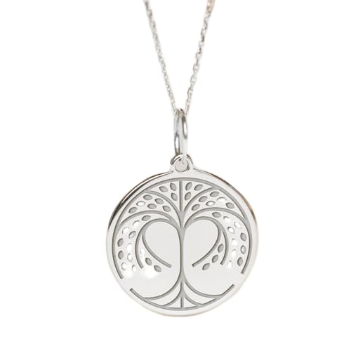 Collier pendentif arbre argent anti-ternissement chaîne câble 45,7 cm hypoallergénique