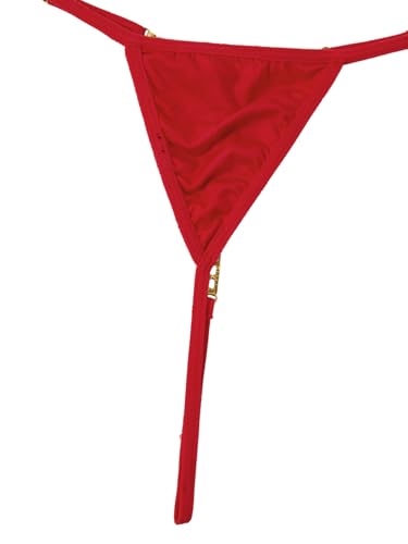 Image of RoseSeek Women's Sparkling Butterfly Chain Underwear Low Rise Cheeky G String Panty